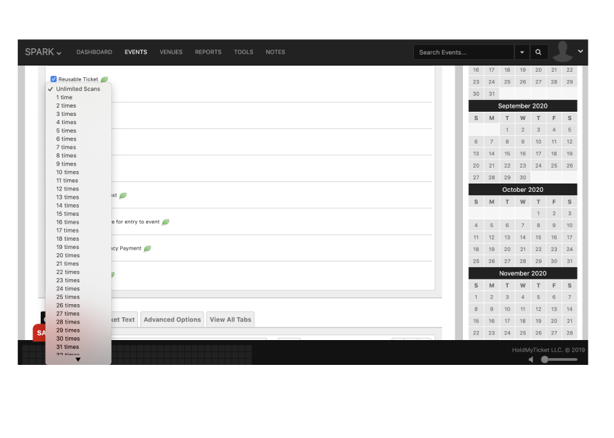 HoldMyTicket Reusable Tickets Screenshot