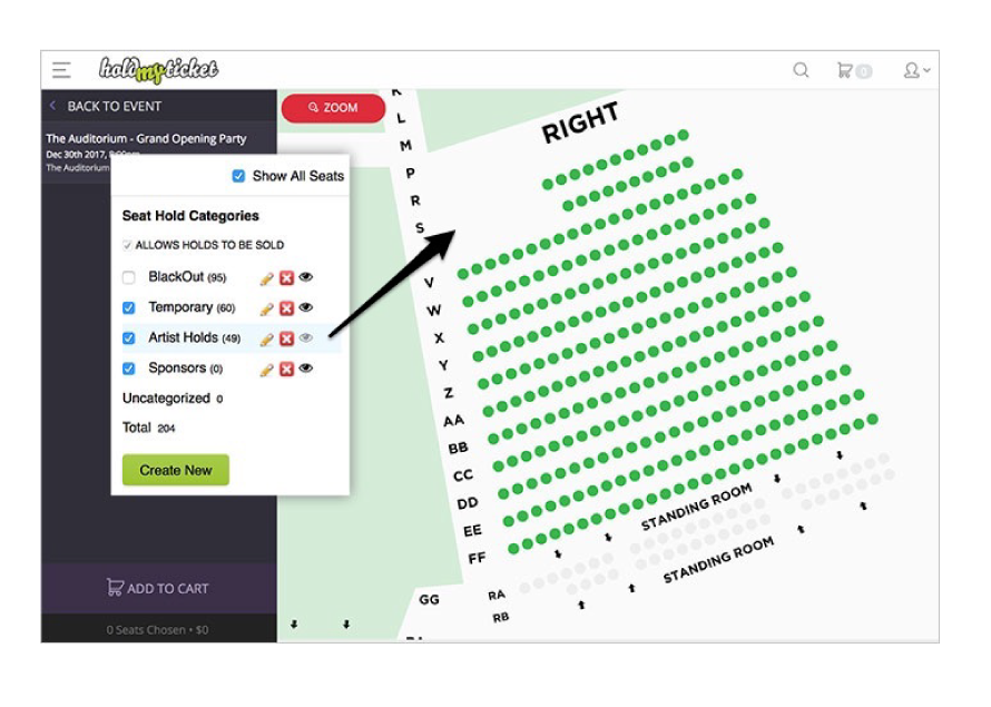 Custom And Interactive Seating Charts