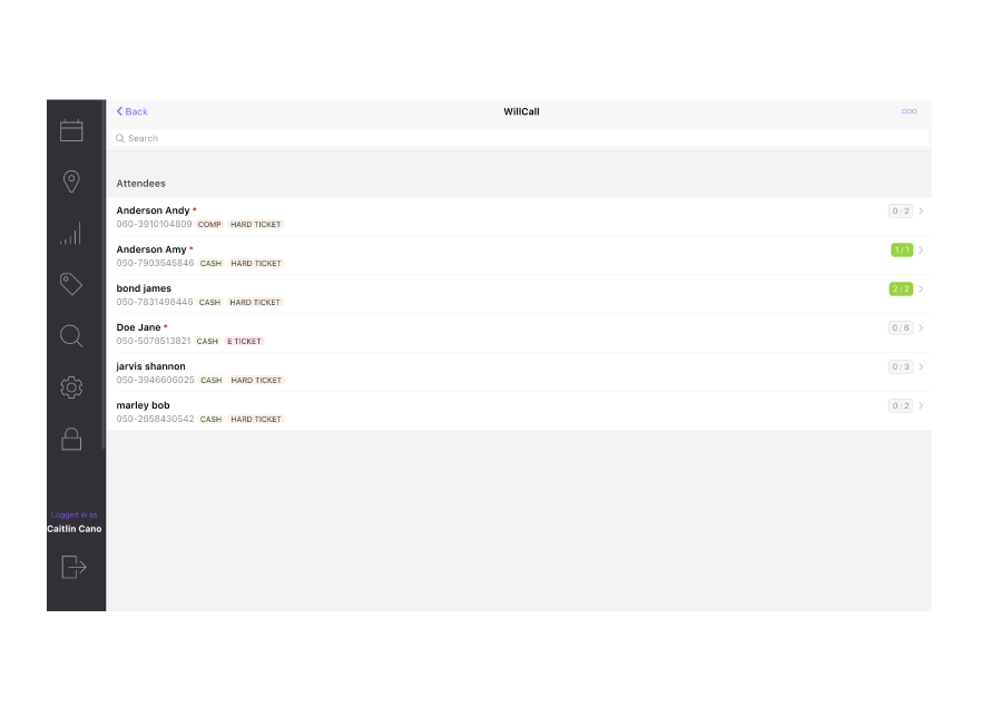 HoldMyTicket Automated Will Call Lists
